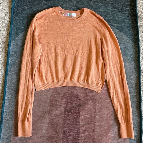 FP Beach Free People Peach Cropped Sweater - Picture 4 of 11